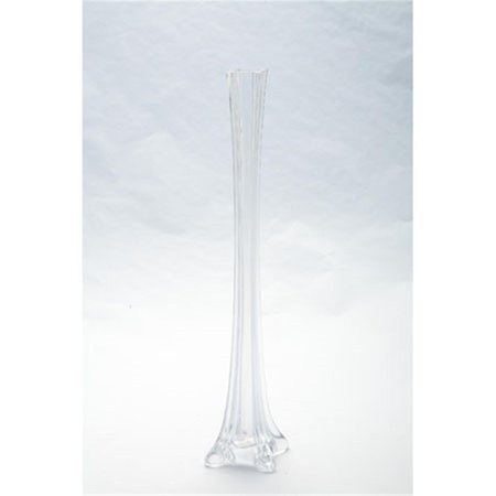 DIAMOND STAR Diamond Star 87187 16 in. Tower Glass Vase; Clear 87187-16C